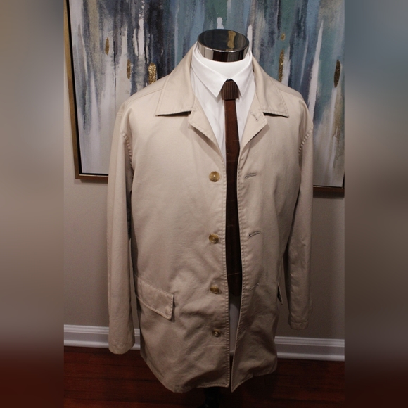 Club Monaco Men's Canvad Trench Jacket - Picture 2 of 9